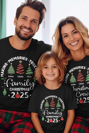 Christmas Family, Christmas Crew, Matching Outfit - Personalized Shirt