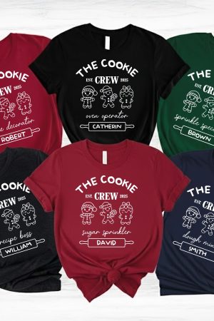 Custom Cookie Crew Matching Family Christmas Shirts - Personalized Shirt