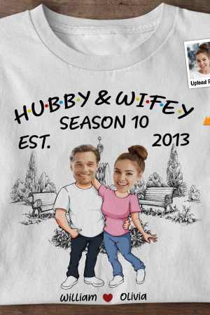 Hubby & Wifey - Personalized Photo Matching Shirt