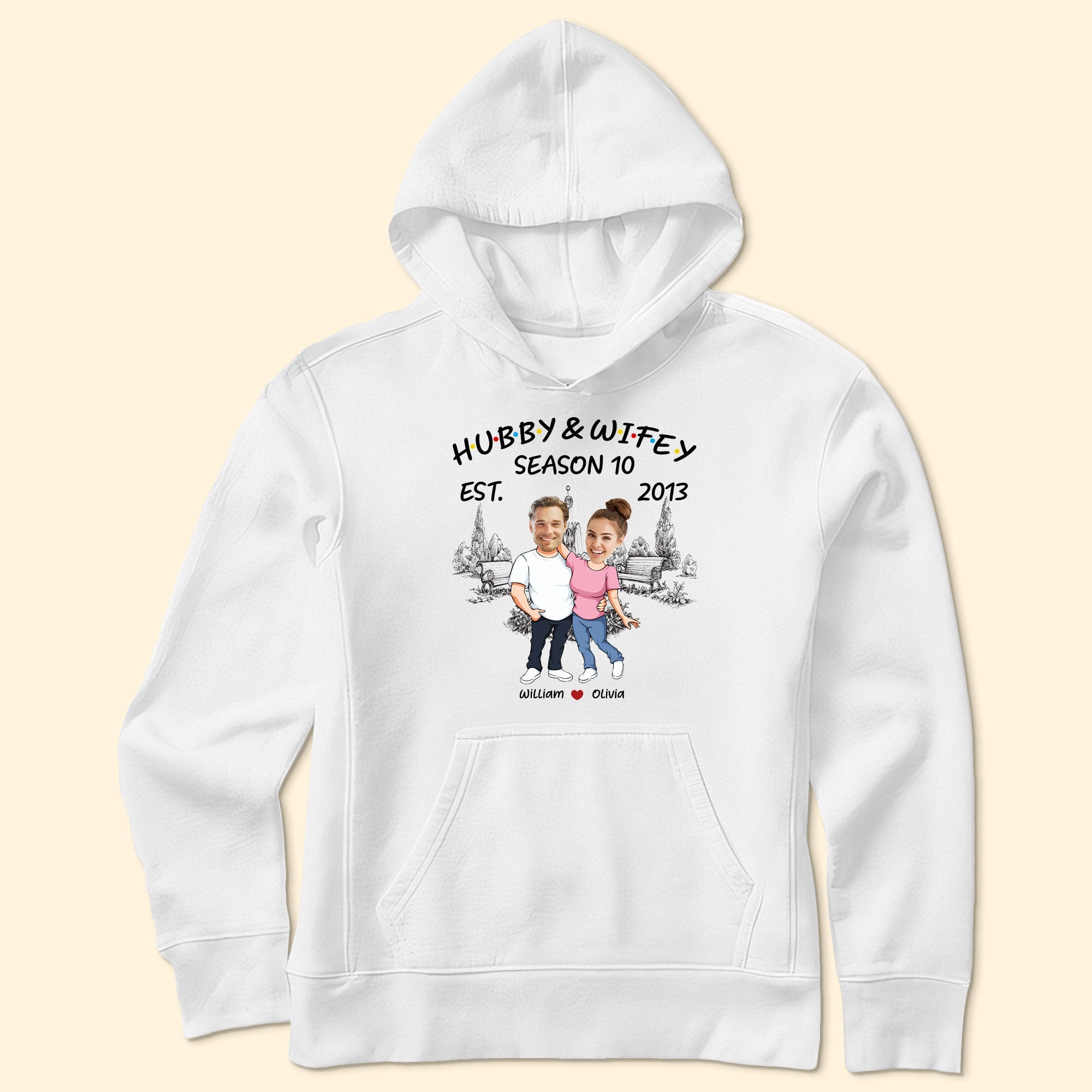 Hubby & Wifey - Personalized Photo Matching Shirt - Image 7