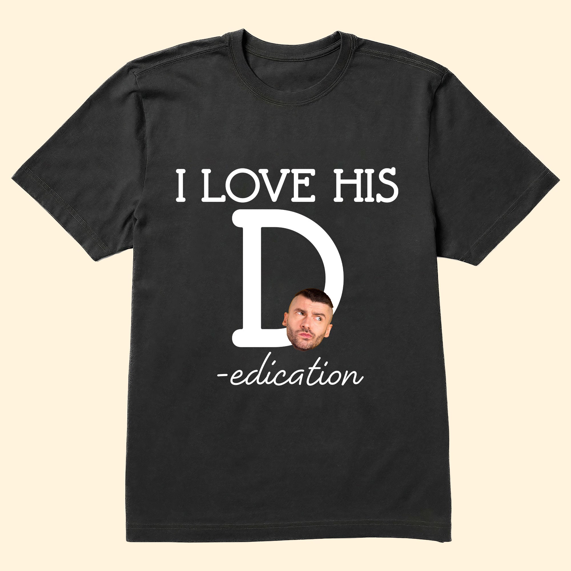 I Love Her P, I Love His D - Personalized Photo Matching Shirt - Image 2