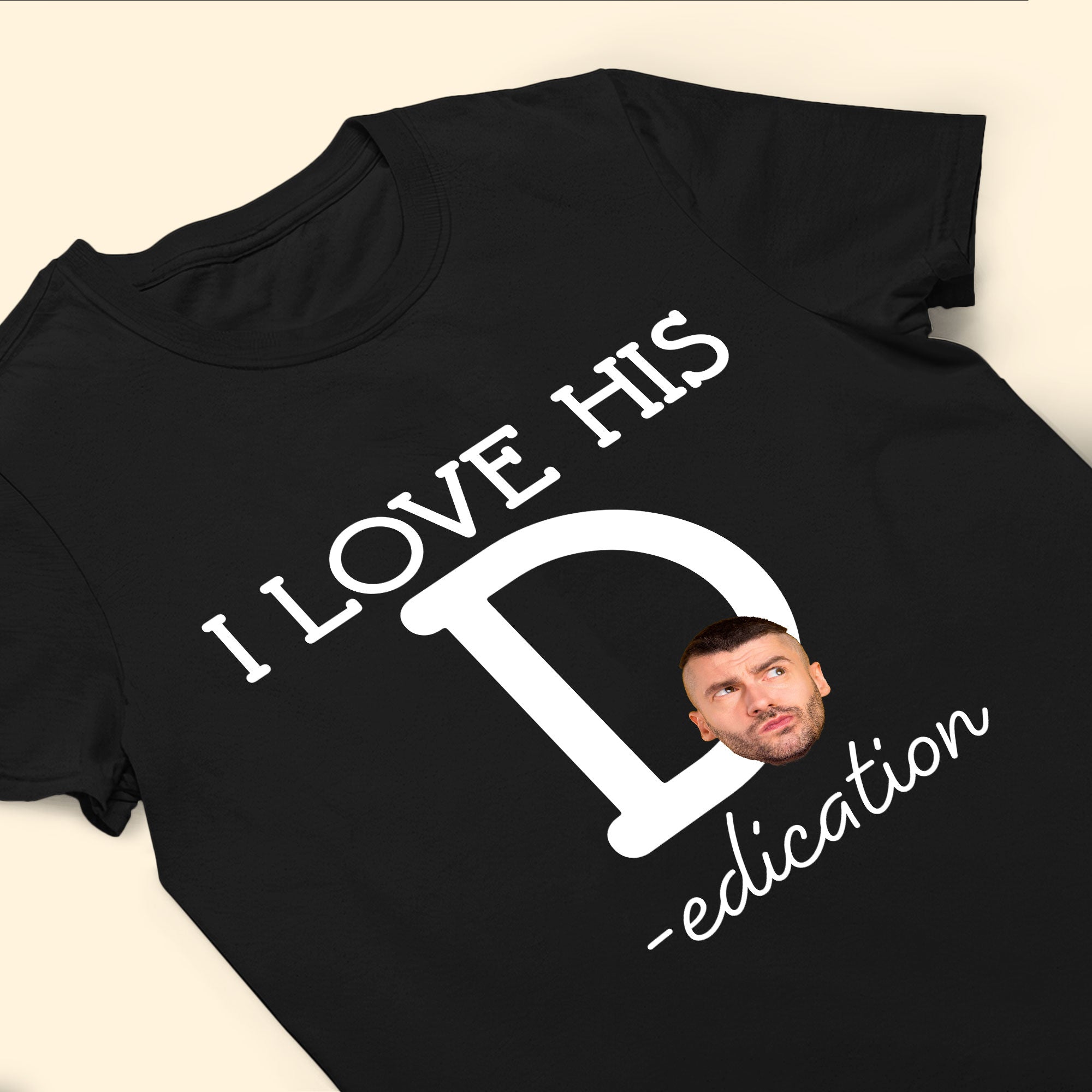 I Love Her P, I Love His D - Personalized Photo Matching Shirt - Image 5