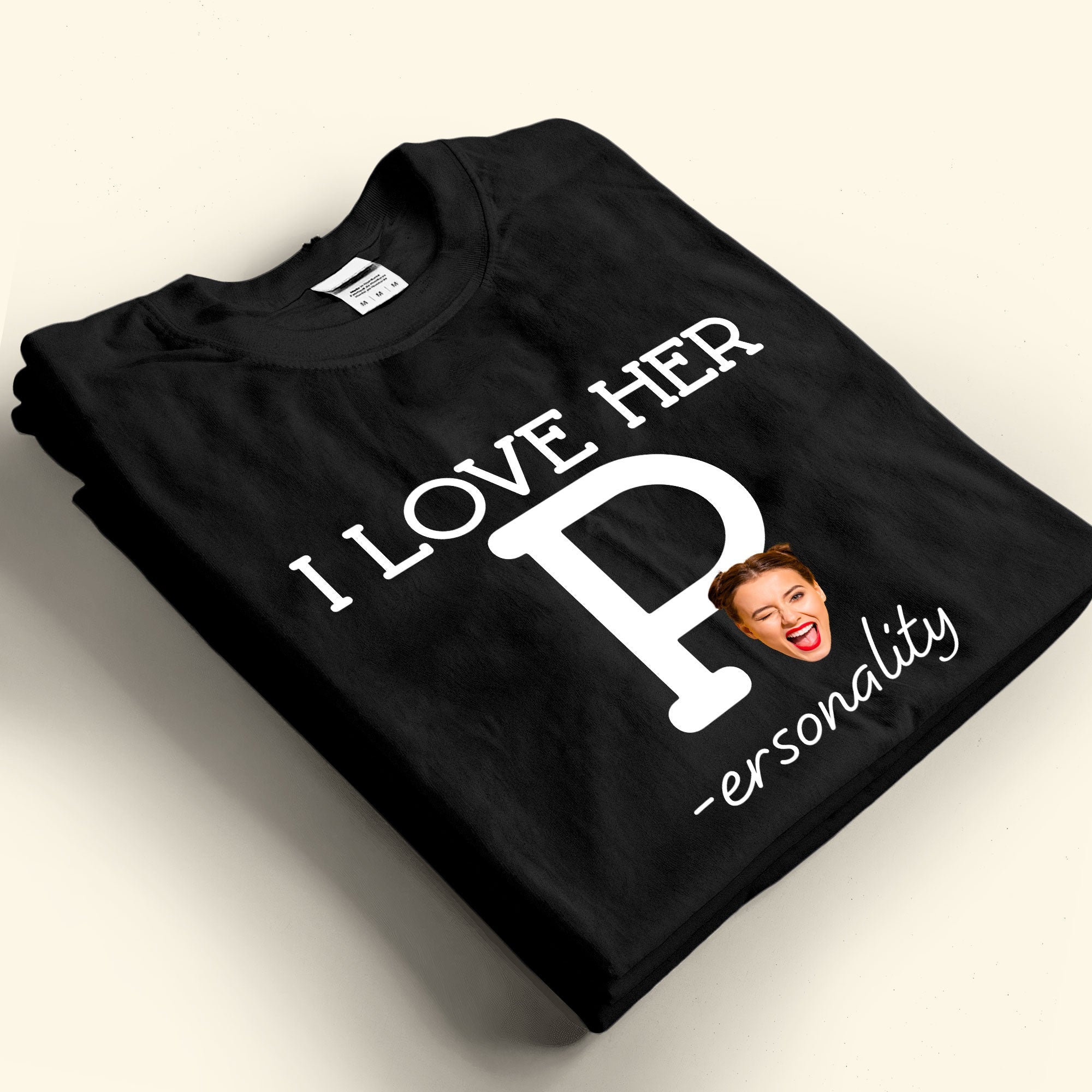 I Love Her P, I Love His D - Personalized Photo Matching Shirt - Image 7