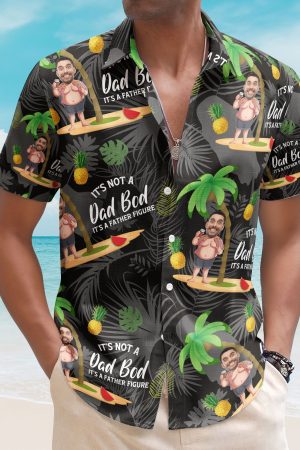 It's Not A Dad Bod It's A Father Figure - Personalized Photo Hawaiian Shirt