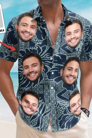 Custom Photo Funny Pet Family Friends Tiki Bar Summer - Custom Photo Hawaiian Shirts