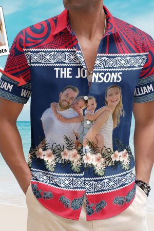 Hibiscus Tropical Aloha Shirts Photo Gift For Family - Custom Photo Hawaiian Shirts