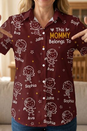 This Mommy Belongs To Doodle - Personalized Hawaiian Shirt