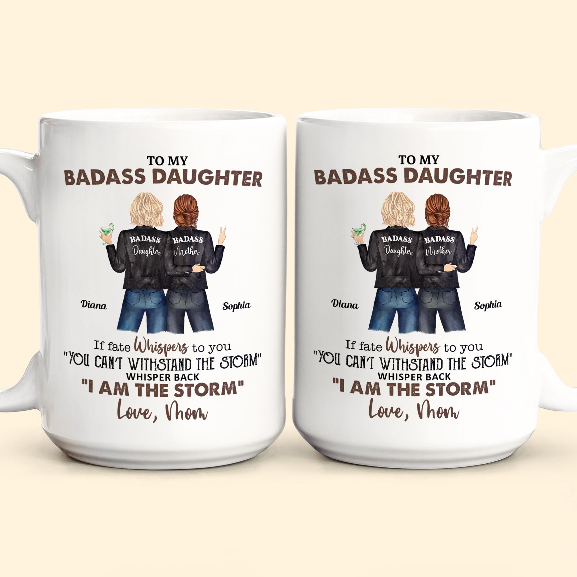 To My Bada** Daughter From Mom - Personalized Mug - Image 6