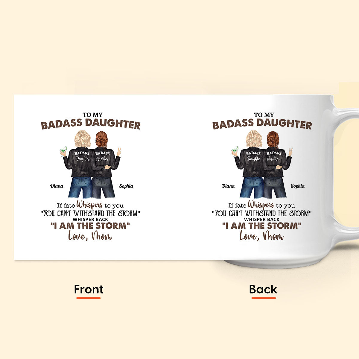 To My Bada** Daughter From Mom - Personalized Mug - Image 7