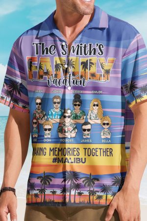 Vacation With Family - Personalized Hawaiian Shirt